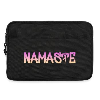 Namaste Gradient Schrift – Yoga Muster - Laptoptasche 13" - Schwarz - Vorne