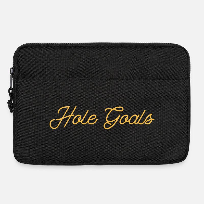 Hole Goals Golf Spruch - Laptoptasche 13" - Schwarz
