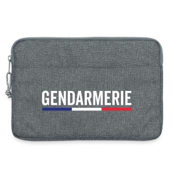 Gendarmerie Frankreich detailliertes Emblem - Laptoptasche 13" - Grau meliert - Vorne
