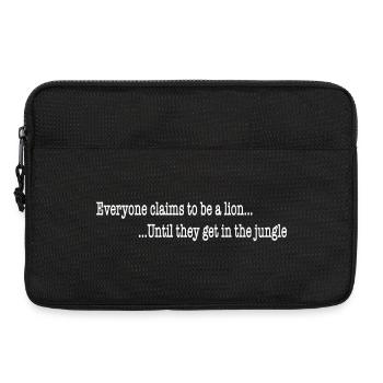 Motivational saying phyolosophical everyone claims - Laptop bag 13" - black - Front
