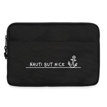 Nauti But Nice – Maritime Pun Sailing Sea - Laptop bag 13" - black - Front