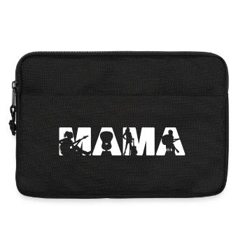 Guitar Mama Acoustic Musician Silhouette - Laptop bag 13" - black - Front