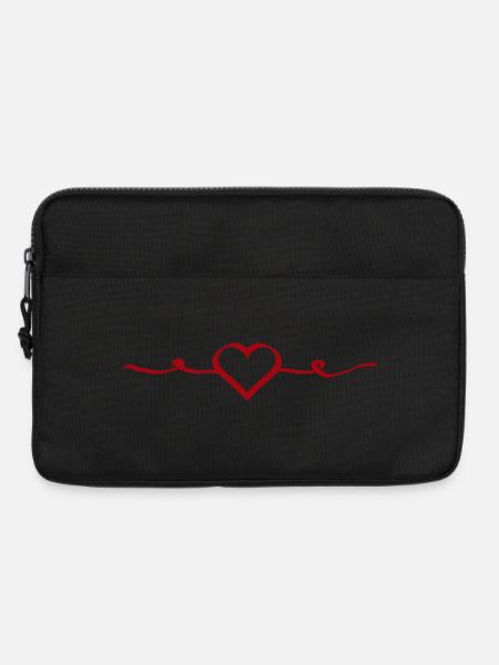 rotes herz rot Geschenk Valentinstag - Laptoptasche 13" - Schwarz
