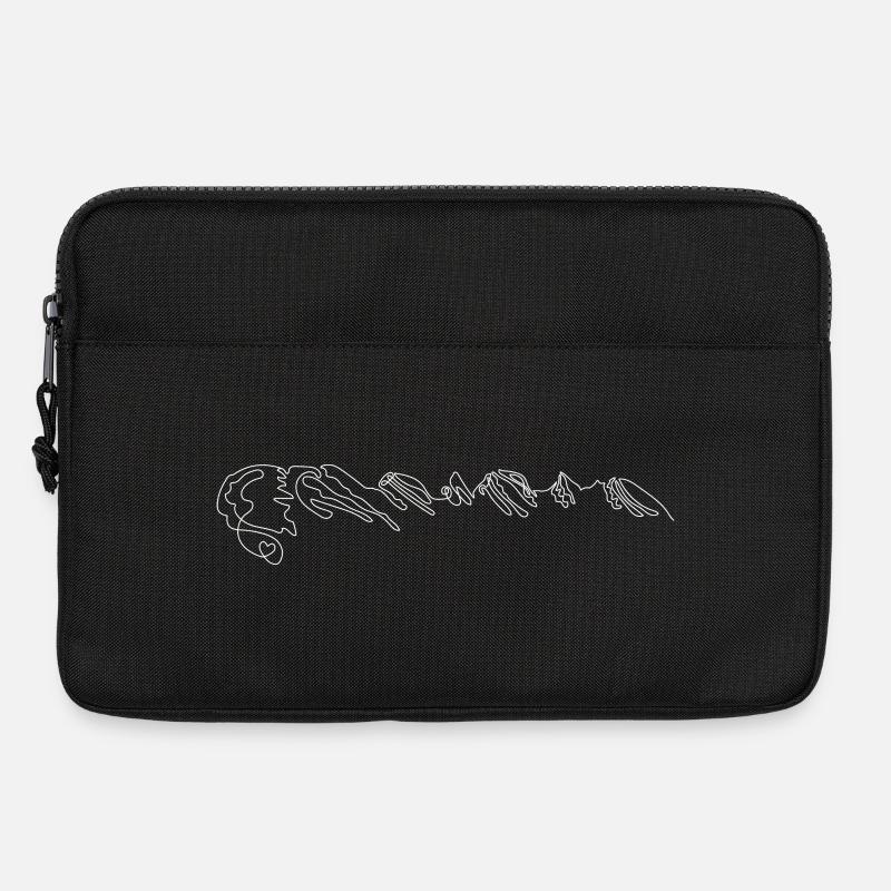 v75504-churfirsten3d-gross_Weiss - Laptoptasche 13" - Schwarz
