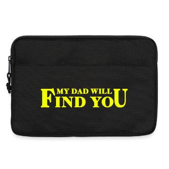 Mon père te retrouvera - fille-père dit - Sacoche pour ordinateur portable 13 pouces - noir - Devant