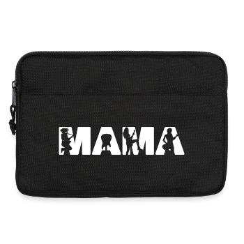 Guitare solo, Mama Musicienne de rock, silhouette Art - Sacoche pour ordinateur portable 13 pouces - noir - Devant