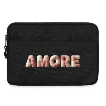 Amore Plüschstich Patchwork Geschenk - Laptoptasche 13" - Schwarz - Vorne