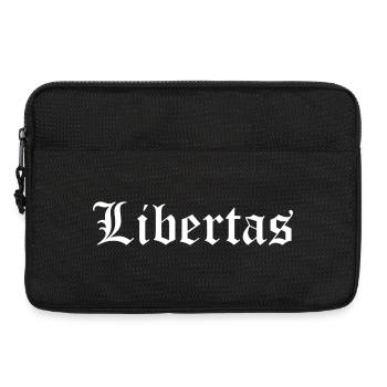 Libertas Latin typography design - Laptop bag 13" - black - Front