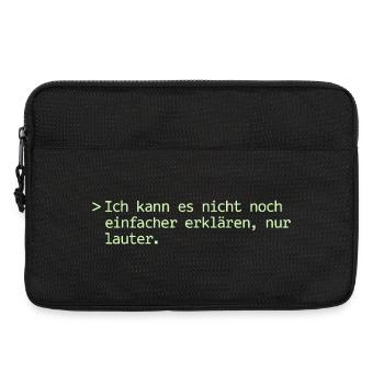 Nicht Einfacher Erklären Nur Lauter Lehrer Büro - Laptoptasche 13" - Schwarz - Vorne