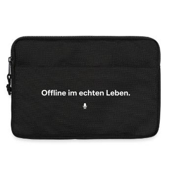 Offline im echten Leben Spruch Digital Detox - Laptoptasche 13" - Schwarz - Vorne