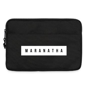Maranatha Großbuchstaben Typografie - Laptoptasche 13" - Schwarz - Vorne