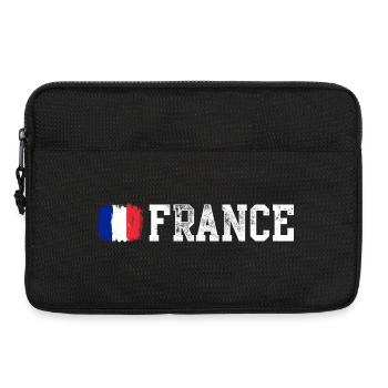 Drapeau national de la France - Sacoche pour ordinateur portable 13 pouces - noir - Devant