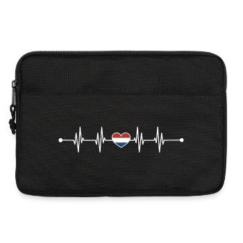 Heartbeat drapeau néerlandais - Sacoche pour ordinateur portable 13 pouces - noir - Devant