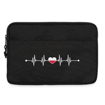 Heartbeat poland flag - Laptop bag 13" - black - Front
