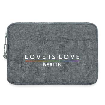 LOVE IS LOVE - Berlin - Laptoptasche 13" - Grau meliert - Vorne