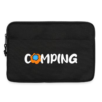 Camping Blume Comic Caravan Van Life Motorhome Fan - Laptop bag 13" - black - Front