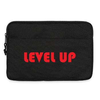 LEVEL UP-Red Text - Laptop bag 13" - black - Front