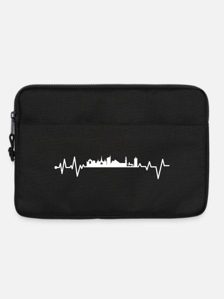 Herzschlag von Norwich - Laptoptasche 13" - Schwarz