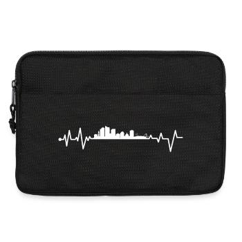 Urban Heartbeat Skyline - Laptop bag 13" - black - Front
