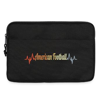 American Football Heart Line Retro Look - Laptop bag 13" - black - Front