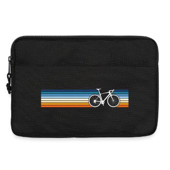 Rétro vélo plage coucher de soleil design - Sacoche pour ordinateur portable 13 pouces - noir - Devant