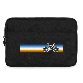 Lebendiges Fahrrad Sonnenuntergang Silhouette Design - Laptoptasche 13" - Schwarz - Vorne