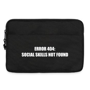 Fehler 404 Fehlende soziale Fähigkeiten - Laptoptasche 13" - Schwarz - Vorne