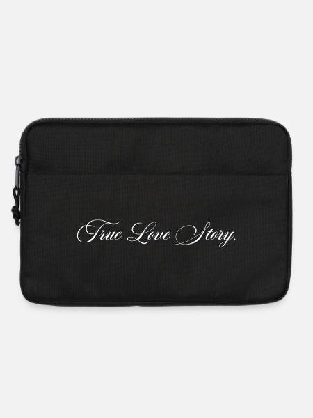 True Love Story Schriftzug - Laptoptasche 13" - Schwarz