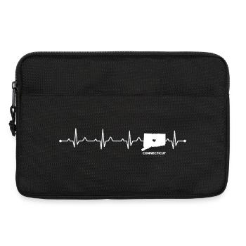 Connecticut State Hearttbeat Heart Map USA Roots - Laptop bag 13" - black - Front