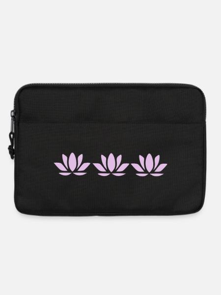 Lotusblume Lotusblüte pastell violett Blume Blumen - Laptoptasche 13" - Schwarz
