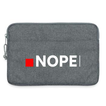 NEIN | Lustige minimalistische Antwort - Laptoptasche 13" - Grau meliert - Vorne