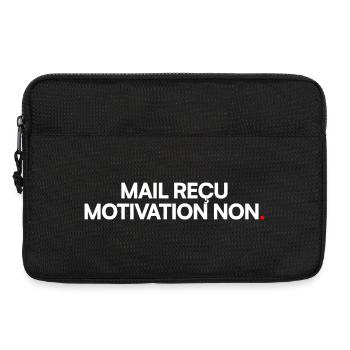 Mail reçu, motivation non. Humour bureau drôle - Sacoche pour ordinateur portable 13 pouces - noir - Devant