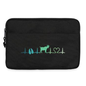 Goat heartbeat gift goats - Laptop bag 13" - black - Front