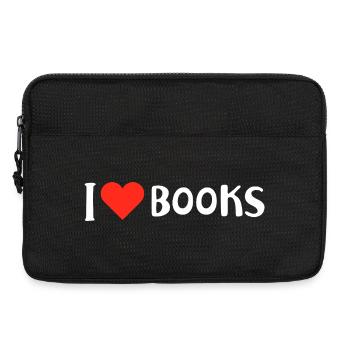 I Love Books Heart Logo - Laptop bag 13" - black - Front
