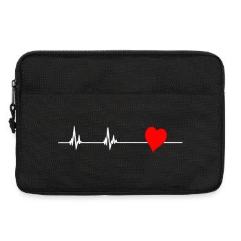 Heartbeat Love Design - Laptop bag 13" - black - Front