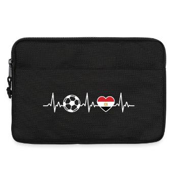 Ägypten Fußball Herzschlag Ägypten Flagge  - Laptoptasche 13" - Schwarz - Vorne