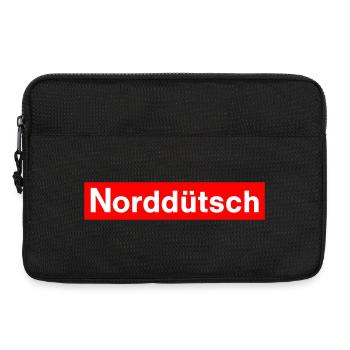 Nordduetsch Plattdeutsch Meer Shirt - Laptoptasche 13" - Schwarz - Vorne
