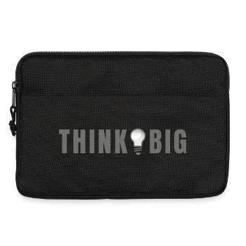 Think big - Glühbirne Motiv & Schriftzug - Laptoptasche 13" - Schwarz - Vorne