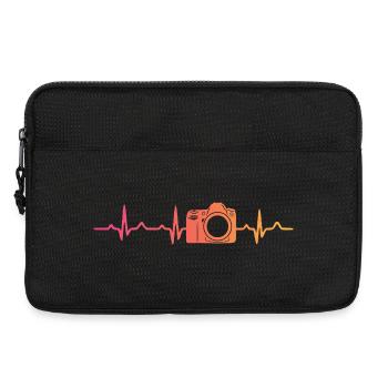Fotografie zum Herzschlag der Sonnenuntergangskamera - Laptoptasche 13" - Schwarz - Vorne