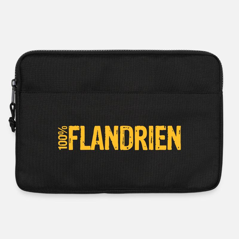 100% Flandrien - Laptoptasche 13" - Schwarz