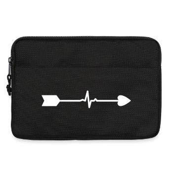Flèche pour amoureux - Sacoche pour ordinateur portable 13 pouces - noir - Devant