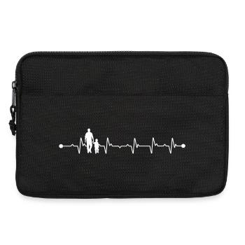 Battement de cœur Père et fils - Sacoche pour ordinateur portable 13 pouces - noir - Devant