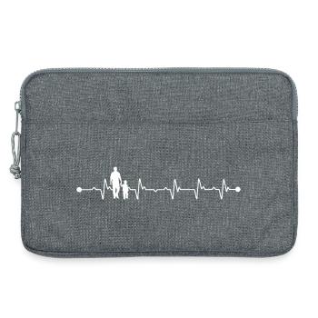 Herzschlag Vater und Sohn - Laptoptasche 13" - Grau meliert - Vorne