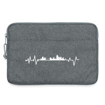 Bristol Herzschlag - Laptoptasche 13" - Grau meliert - Vorne