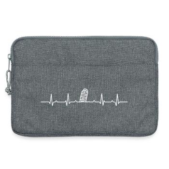 Tour de Pise - Sacoche pour ordinateur portable 13 pouces - gris chiné - Devant