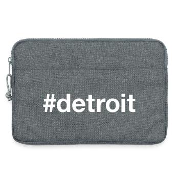 Hashtag de Détroit - Sacoche pour ordinateur portable 13 pouces - gris chiné - Devant
