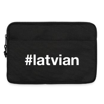 LATVIAN Lettland Hashtag - Laptoptasche 13" - Schwarz - Vorne