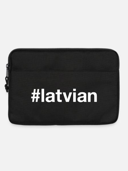 LATVIAN Lettland Hashtag - Laptoptasche 13" - Schwarz