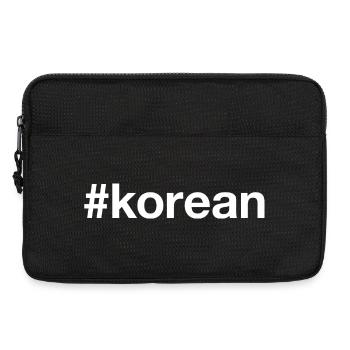 KOREAN Hashtag Korea - Laptop bag 13" - black - Front