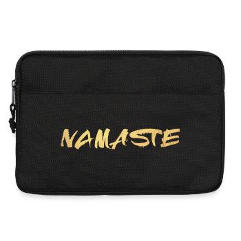 Yoga Namaste Gold Handwriting Deluxe Meditation om - Laptop bag 13" - black - Front